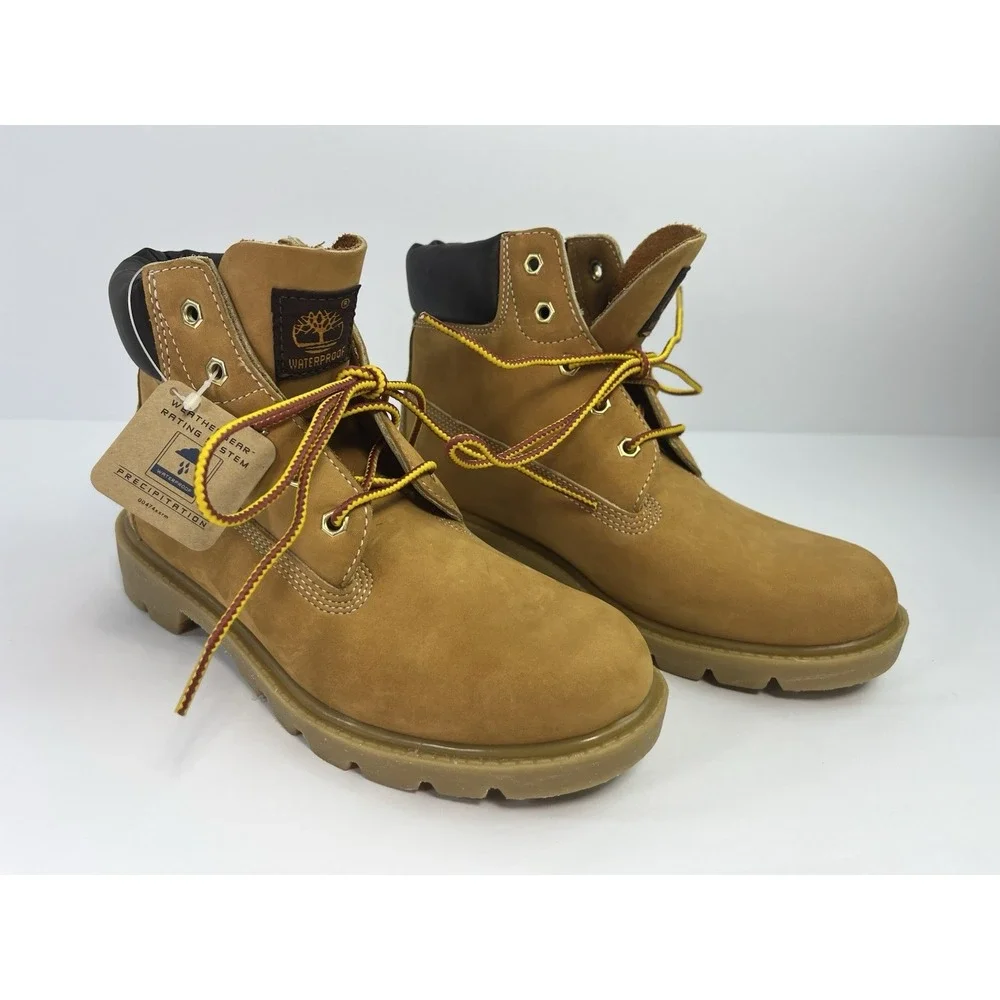 NEW Timberland Boots Big Kids Size 6M 6 Inch Premium Waterproof Wheat Tan